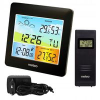 STACJA POGODOWA Z DCF METEO SP202 Z POGODYNKA ORAZ CZUJNIKIEM ZEWNĘTRZNYM