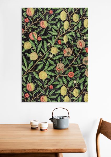 Obraz 60x90cm Fruit Pattern, William Morris Vintage do Salonu zdjęcie 7