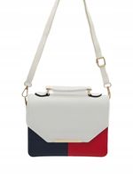 Victoria J. - torebka listonoszka biały granatowy czerwony VJ-991