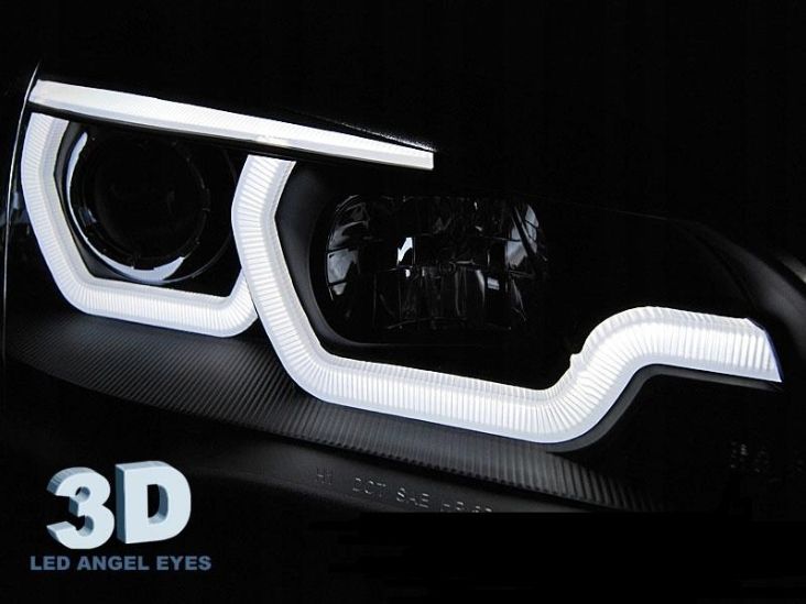 Lampy Reflektory BMW X5 E70 07-13 DRL 3D Black zdjęcie 4