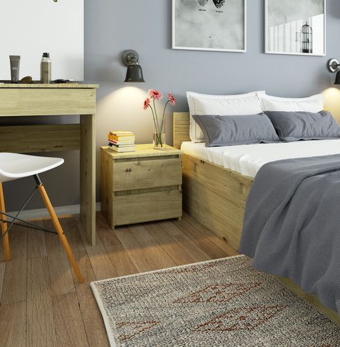 Szafka nocna CL2 40 cm 2 szuflady - dąb artisan na Arena.pl