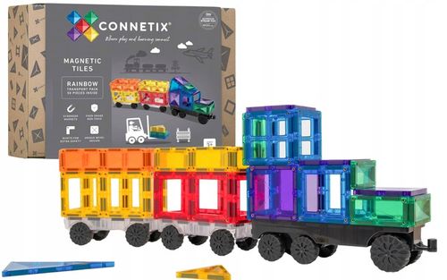 Connetix: klocki magnetyczne pociąg Transport Pack 50 el na Arena.pl