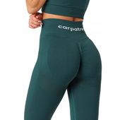 Legginsy damskie getry bezszwowe sportowe Carpatre Allure Push Up Zielone