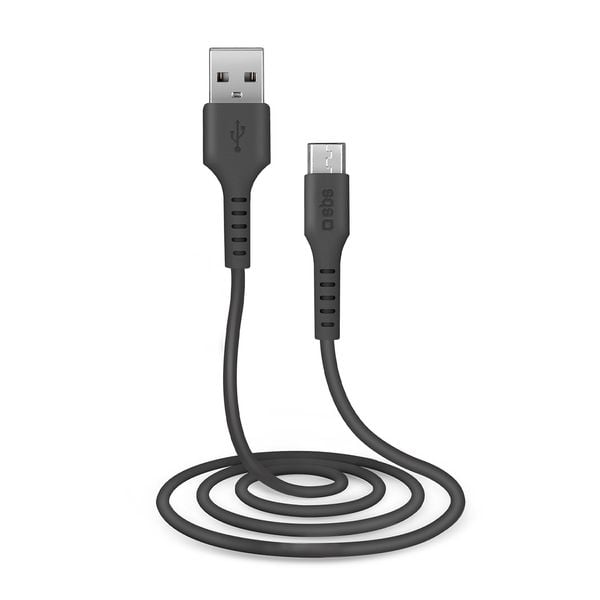 Kabel przewód USB-A - Micro-USB 1m - czarny zdjęcie 2