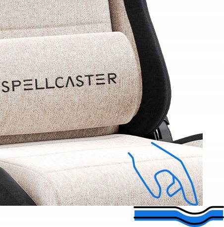 Fotel Gamingowy Materiałowy Obrotowy Biurowy Krzesło Gracza Kubełek Sense7 zdjęcie 5