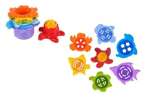 PIRAMIDA ZESTAW DO KĄPIELI DO PIASKU FOREMKI ZWIERZĘTA MORSKIE KOLORY na Arena.pl