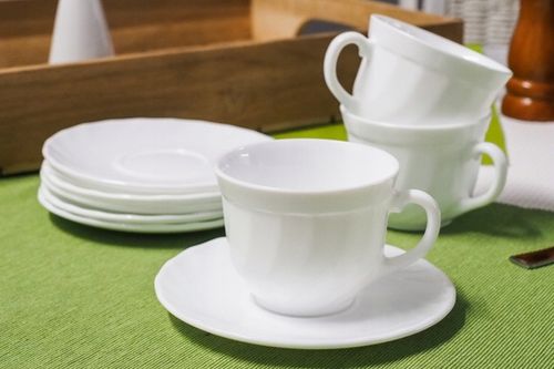 LUMINARC TRIANON WHITE Serwis kawowy 220 ml 12/6 na Arena.pl