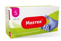 RĘKAWICE NITRYLOWE NIEBIESKIE MASTER PRIDE ROZMIAR S - REK GU 4764