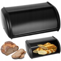 CHLEBAK CZARNY POJEMNIK NA PIECZYWO CHLEB BUŁKI METALOWY