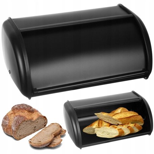 CHLEBAK CZARNY POJEMNIK NA PIECZYWO CHLEB BUŁKI METALOWY na Arena.pl
