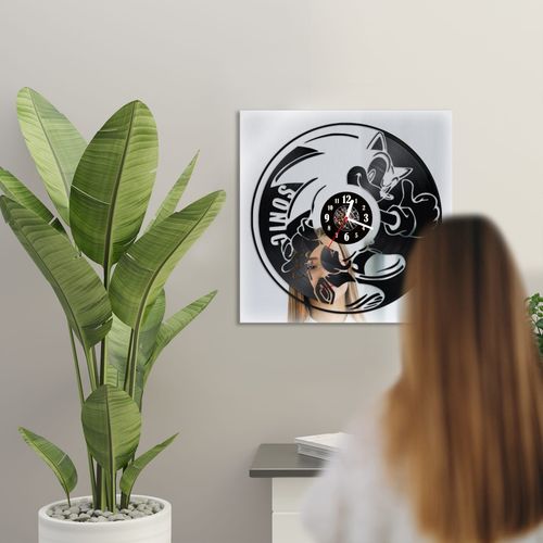 Zegar Ścienny z płyty winylowej na lustrze BAJKI 64 wzory 30x30cm na Arena.pl