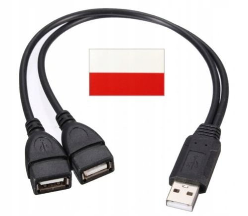 HUB ROZGAŁĘŹNIK draVires USB DUAL 2xUSB ROZDZIELACZ + naklejka na Arena.pl