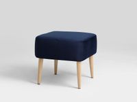 Podnóżek GUSTAV - granatowa hortensja, naturalny, puf