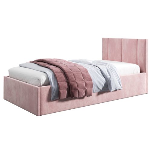 Łóżko młodzieżowe Tapczan 80x200 Basic Prato Jasny Szary + POJEMNIK na Arena.pl