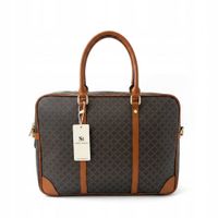 Elegancka Torba na Laptopa Aktówka Torba na dokumenty Brązowa do ręki