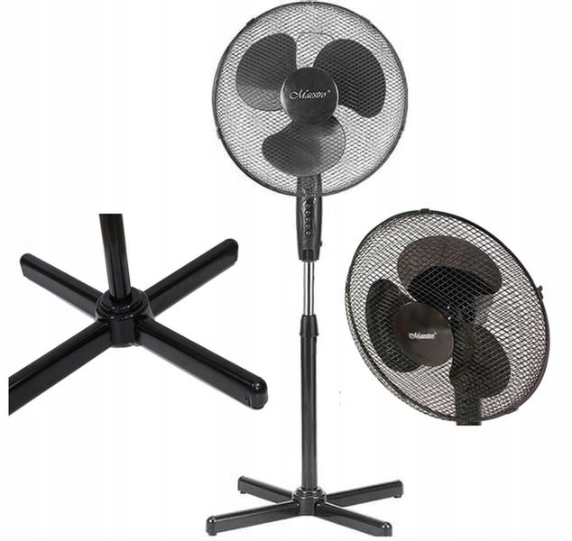 Wentylator podłogowy CICHY - 40cm, 60W, 3 prędkości zdjęcie 1