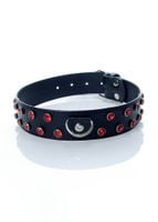 fetish b   series   collar 3 cm. red crystal