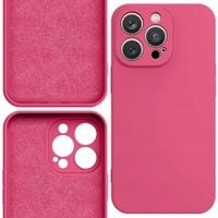 silicone case etui iphone 14 plus silikonowy pokrowiec fuksja