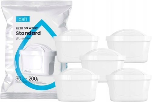 DAFI Wkład filtrujący do dzbanka filtrującego wodę Unimax 5 sztuk na Arena.pl
