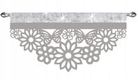 Z17 Zazdrostka kuchenna firana KWIATY Z MOTYLKAMI ażurowa dekoracja 60x30