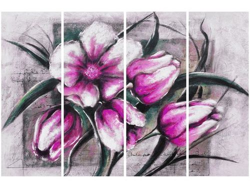 120CM 80 OBRAZ 4 ELEM KOMPOZYCJA TULIPANÓW ŚCIENNY na Arena.pl