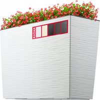 KWIETNIK DONICZKA DONICA + WKŁAD BIAŁA 19x56 cm