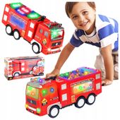 Wóz STRAŻACKI STRAŻ POŻARNA auto SAMOCHÓD jeżdżący grający DŹWIĘKI ŚWIATŁA