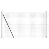 Ogrodzenie z słupkami Szary 1.4 x 10 m Stal