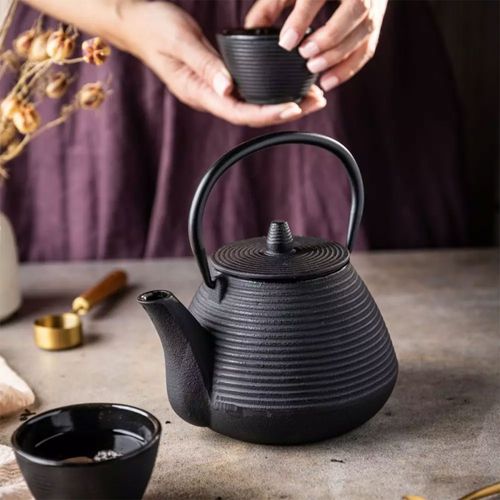 zaparzacz żeliwny dzbanek 1l z filtrem i filiżankami kinghoff kh-1846 na Arena.pl