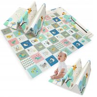 Mata piankowa składana dwustronna duża edukacyjna dla dzieci XPE 180x200 cm