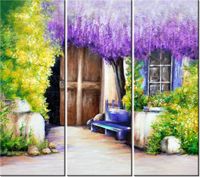 90CM 80 OBRAZ 3 ELEM WIEJSKI ZAKĄTEK ŚCIENNY