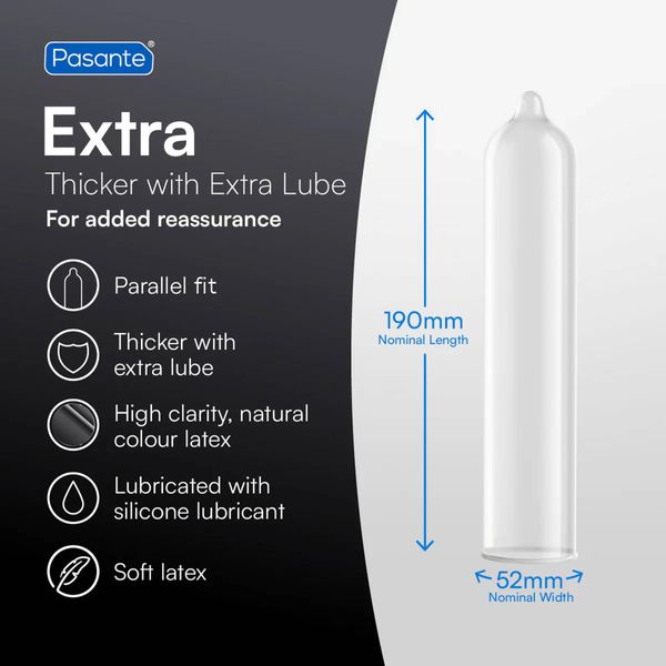 Pasante Extra Condoms  3 Psc zdjęcie 3