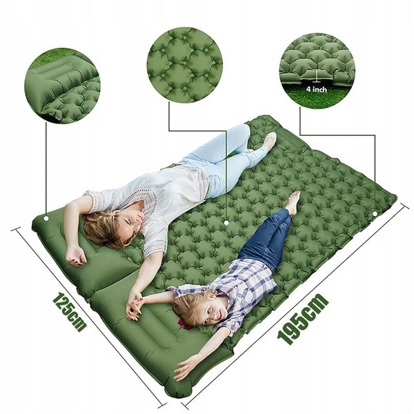 MATA SAMOPOMPUJĄCA KARIMATA DMUCHANA MATERAC 195X125 CM zdjęcie 12