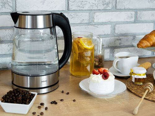 CZAJNIK ELEKTRYCZNY SZKLANY MOCNY 2200W PODŚWIETLANY BEZPRZEWODOWY 1,7 L. na Arena.pl