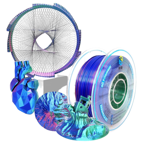 Filament do Drukarki 3D PLA Silk Jedwabny Trójkolorowy 1.75mm 1kg na Arena.pl