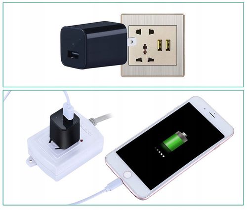 MINI KAMERA SZPIEGOWSKA UKRYTA ŁADOWARKA ZASILACZ na Arena.pl