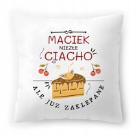 Poduszka Dla Maćka Na Urodziny Ze Zdjęciem Na Prezent Biała 40X40 Cm