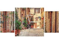 80X40CM ZEGAR STARA ALEJKA TOSKANII OBRAZ