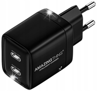 PODWÓJNA Uniwersalna ładowarka sieciowa 2xUSB-C Typ-C PD 40W 3A QC-3.0