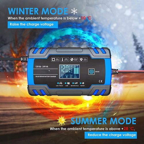 MOCNY INTELIGENTNY PROSTOWNIK ŁADOWARKA DO AKUMULATORA 12V 24V 8A In_Stock na Arena.pl