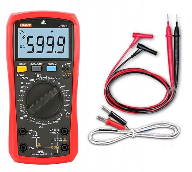 UNI-T UT890C Miernik MULTIMETR TrueRMS 20A NCV hFe zdjęcie 5