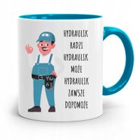 Kubek Błękitny Prezent Dla Hydraulika Hydraulik Z Nadrukiem Ze Zdjęciem