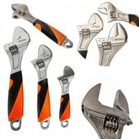 Zestaw kluczy nastawnych płaskie cr-v 3 sztuki 20mm 24mm 32mm KD10635