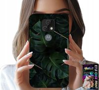 ETUI DO MOTOROLA MOTO E7 PLUS - ELEGANCKIE LIŚCIE MODNE WZORY NA CASE