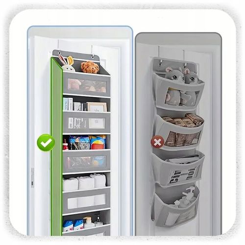 ORGANIZER NA DRZWI WISZĄCY DO SZAFY 5 PÓŁEK KIESZENIE KOSZ NA ZABAWKI na Arena.pl