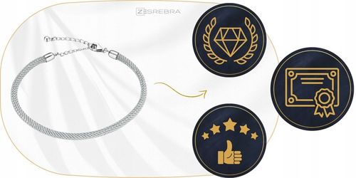 Bransoletka modułowa srebro 925 do CHARMS koralików zawieszek szara srebrna na Arena.pl