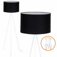 Lampa Trójnóg Trigni Biała - Skandynawski Design Czarny abażur