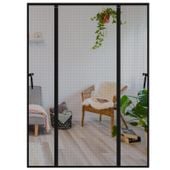 Moskitiera Magnetyczna na Drzwi Balkonowe Czarna 152x205 cm Bez Wiercenia