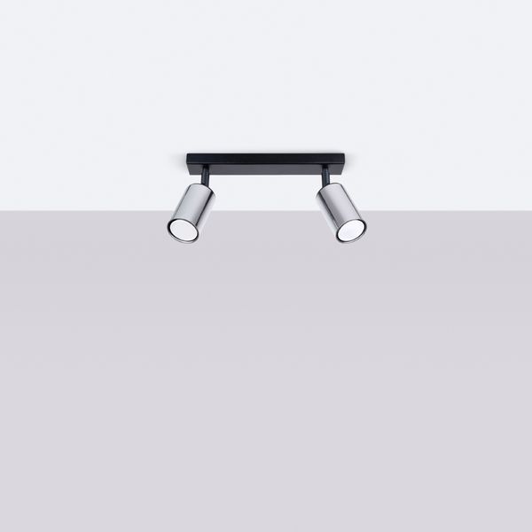 Plafon WINX 2 czarny/chrom zdjęcie 2