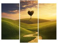 70 90CM OBRAZ 3 ELEM BAJKOWA KRAINA ŚCIENNY DRUK PŁÓTNO